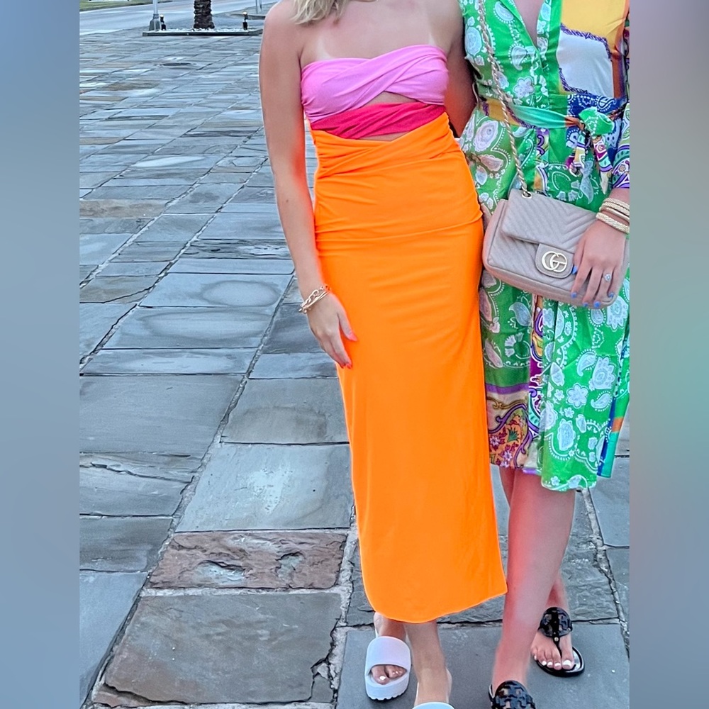 Neon maxi dress